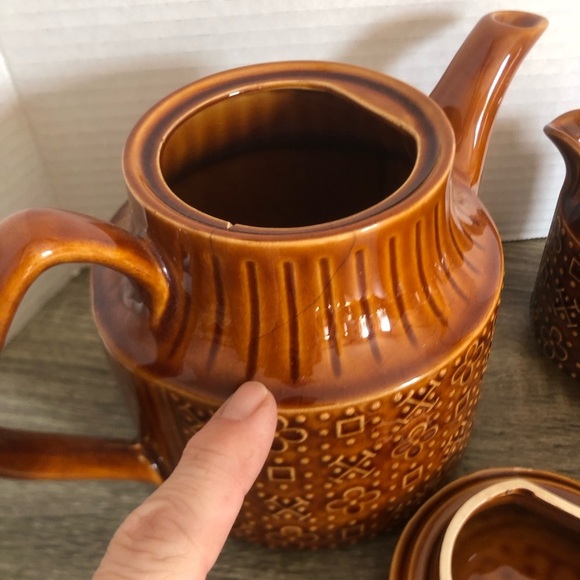 Vtg Sadler England MCM Ceramic Tea Set - Picture 9 of 14